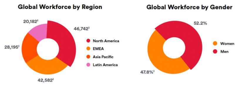 Global Workforce by Gender Infographic